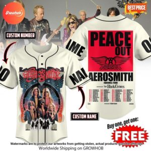 Aerosmith Peace Out Custom Baseball Jersey