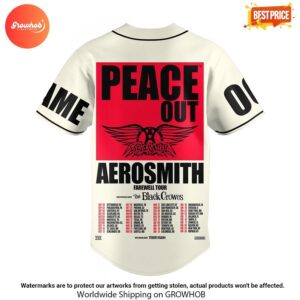 Aerosmith Peace Out Custom Baseball Jersey
