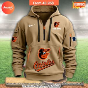 Baltimore Orioles Custom Half Zip Hoodie 3 989