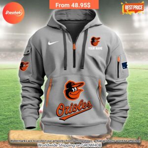 Baltimore Orioles Custom Half Zip Hoodie 4 887