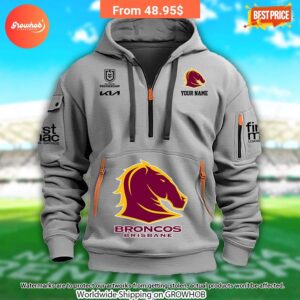 Brisbane Broncos Custom Half Zip Hoodie 4 575