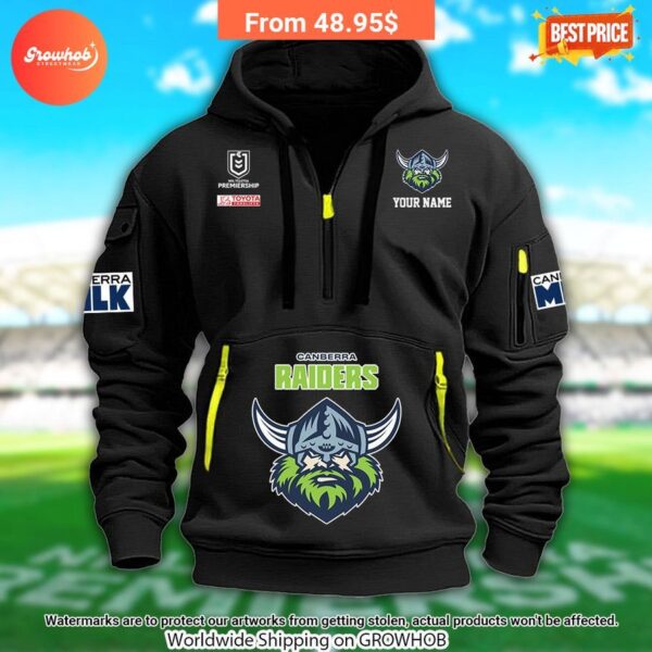 Canberra Raiders Custom Half Zip Hoodie