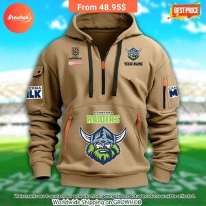 Canberra Raiders Custom Half Zip Hoodie 3 112