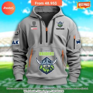 Canberra Raiders Custom Half Zip Hoodie 4 396