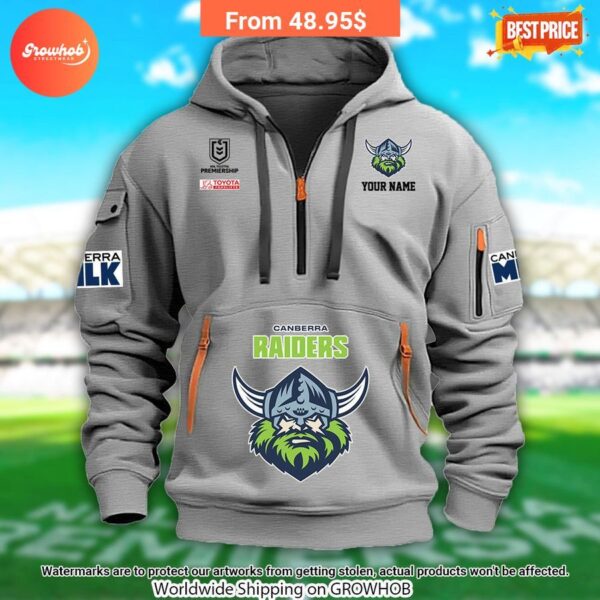 Canberra Raiders Custom Half Zip Hoodie