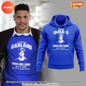 Conor Garland Vancouver Canucks 400th NHL Game Hoodie