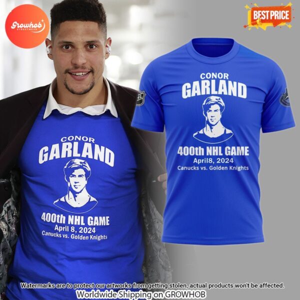 Conor Garland Vancouver Canucks 400th NHL Game T-shirt