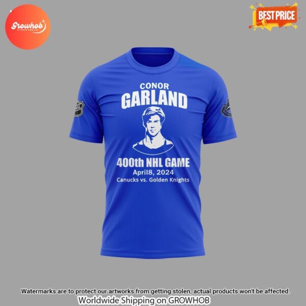 Conor Garland Vancouver Canucks 400th NHL Game T-shirt