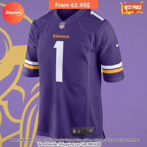 Dallas Turner Minnesota Vikings Nike 2024 Draft First Round Pick Player Game Football Jersey 2