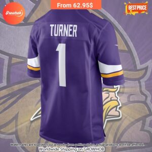 Dallas Turner Minnesota Vikings Nike 2024 Draft First Round Pick Player Game Football Jersey 3