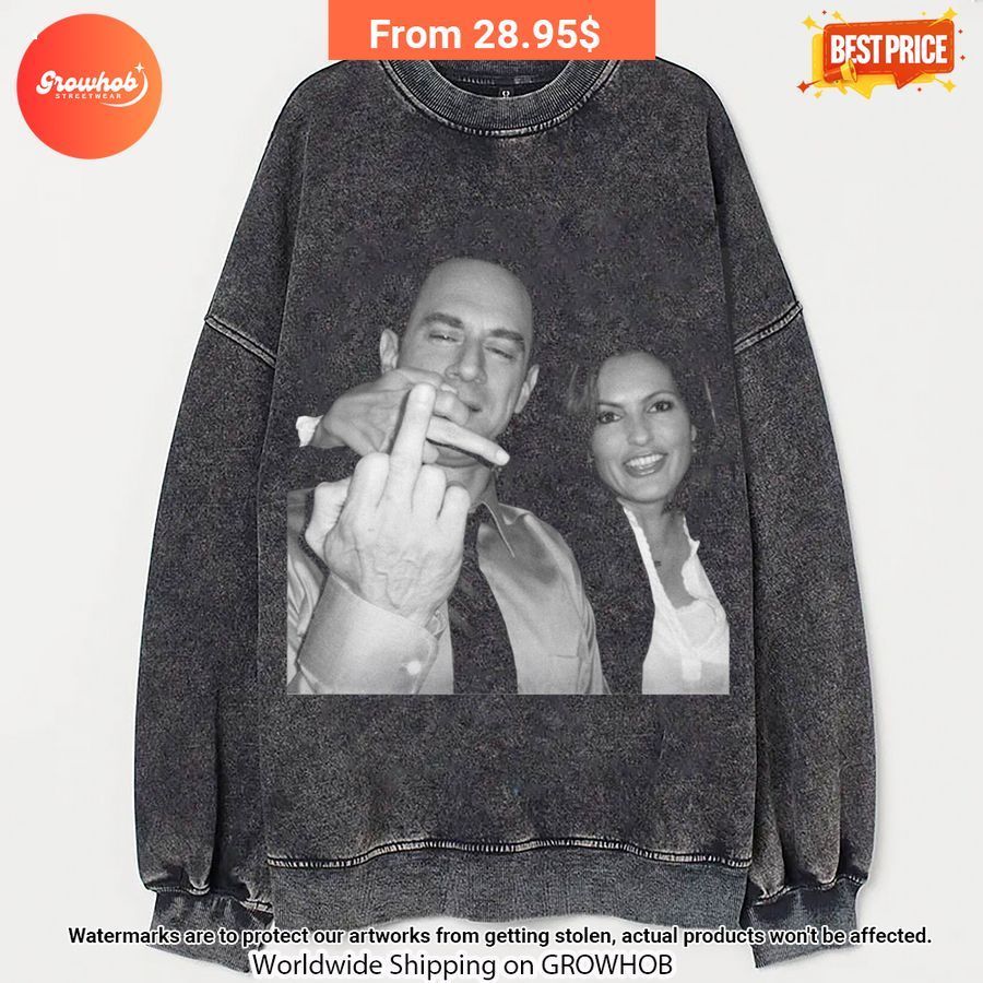 Elliot Stabler And Olivia Benson Vintage Acid Washed Shirt 1