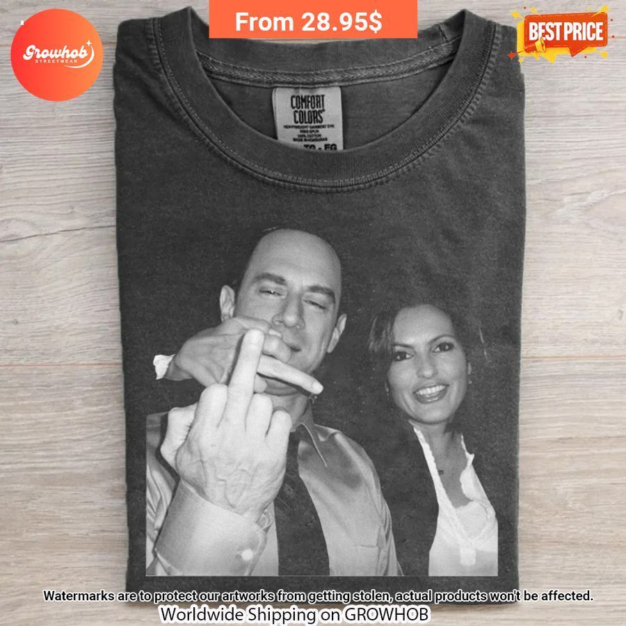 Elliot Stabler And Olivia Benson Vintage Acid Washed Shirt 2