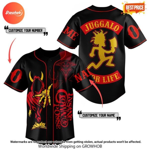 Insane Clown Posse Juggalo For Life Custom baseball jersey