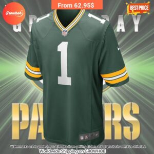 Jordan Morgan Green Bay Packers Nike 2024 Draft First Round Pick Player Game Football Jersey 2