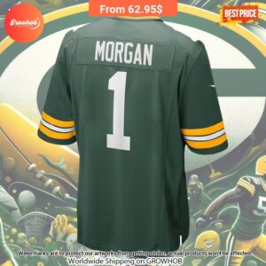 Jordan Morgan Green Bay Packers Nike 2024 Draft First Round Pick Player Game Football Jersey 3