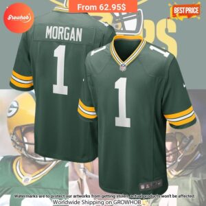 Jordan Morgan Green Bay Packers Nike 2024 Draft First Round Pick Player Game Football Jersey 4