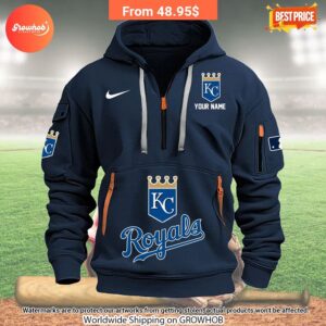 Kansas City Royals Custom Half Zip Hoodie