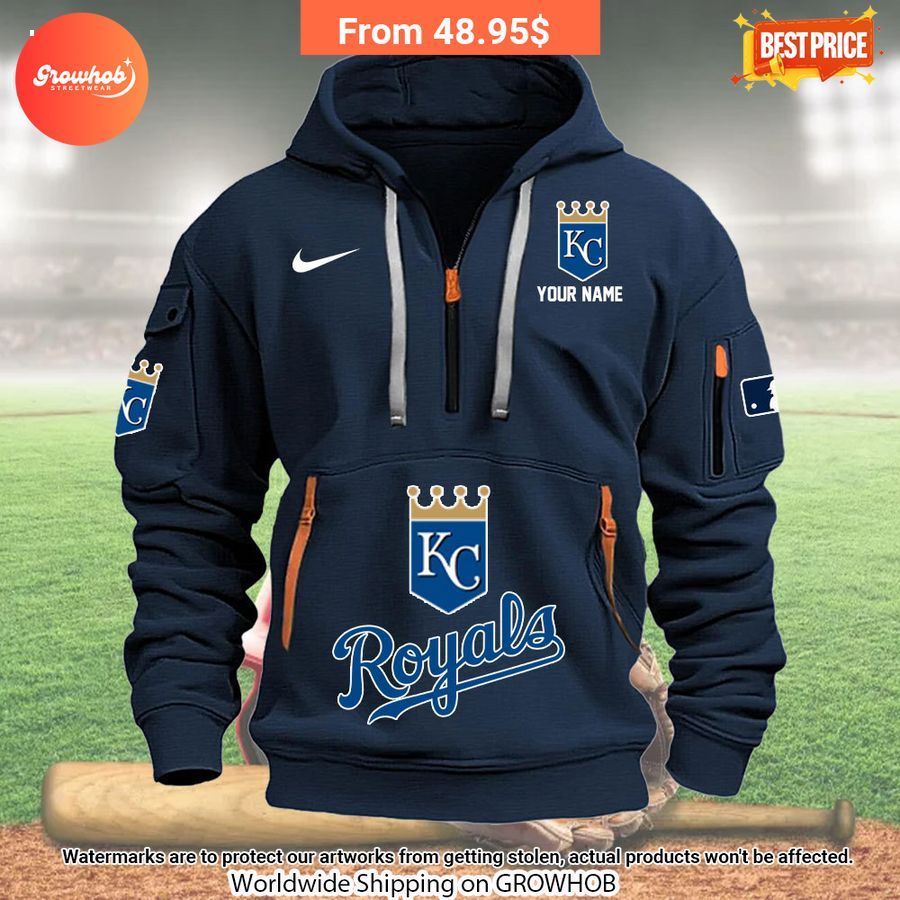 Kansas City Royals Custom Half Zip Hoodie 2