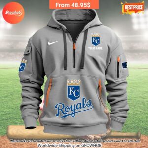 Kansas City Royals Custom Half Zip Hoodie 4 86