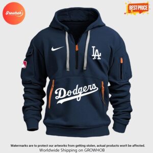 Los Angeles Dodgers Half Zip Hoodie 2