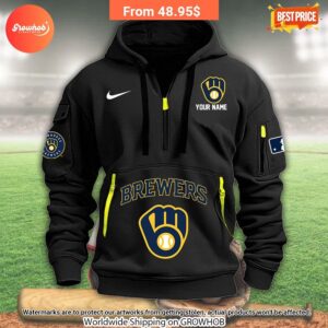 Milwaukee Brewers Custom Half Zip Hoodie