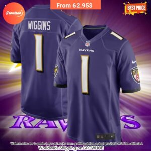 Nate Wiggins Baltimore Ravens Nike 2024 Draft First Round Pick Player Game Jersey