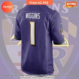 Nate Wiggins Baltimore Ravens Nike 2024 Draft First Round Pick Player Game Football Jersey 3