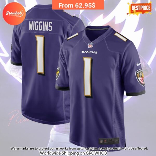 Nate Wiggins Baltimore Ravens Nike 2024 Draft First Round Pick Player Game Jersey