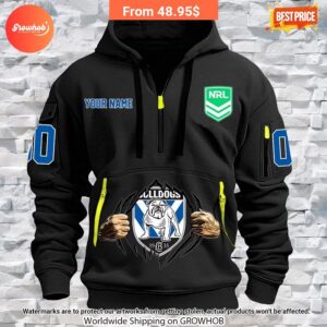 personalized canterbury bankstown bulldogs half zip heavy hoodie 3 935