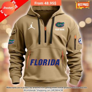 Personalized Florida Gators Half Zip Heavy Hoodie