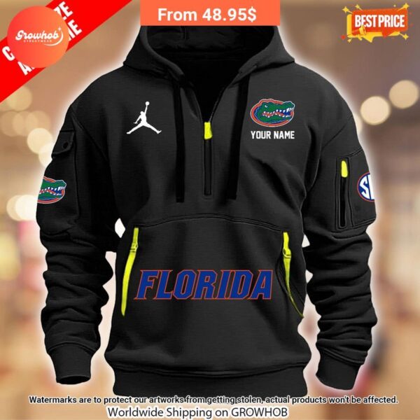 Personalized Florida Gators Half Zip Heavy Hoodie