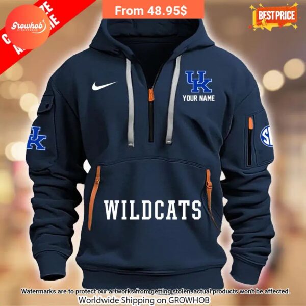 Personalized Kentucky Wildcats Half Zip Heavy Hoodie