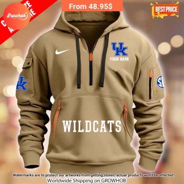 Personalized Kentucky Wildcats Half Zip Heavy Hoodie