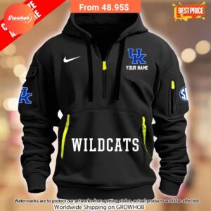 personalized kentucky wildcats half zip heavy hoodie 4 429