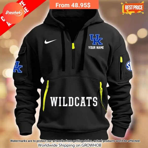 Personalized Kentucky Wildcats Half Zip Heavy Hoodie