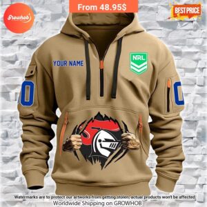 Personalized Newcastle Knights Half Zip Heavy Hoodie