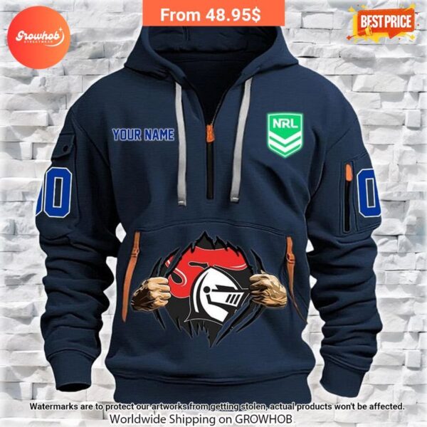 Personalized Newcastle Knights Half Zip Heavy Hoodie