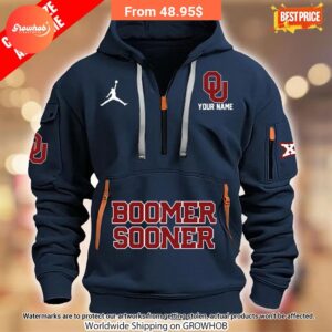 personalized oklahoma boomer sooner half zip heavy hoodie 5 952