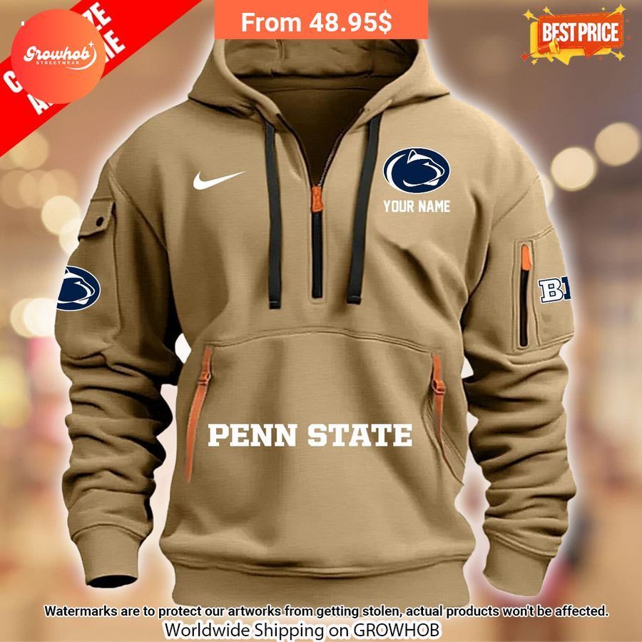 Personalized Penn State Lady Lions Half Zip Heavy Hoodie 2