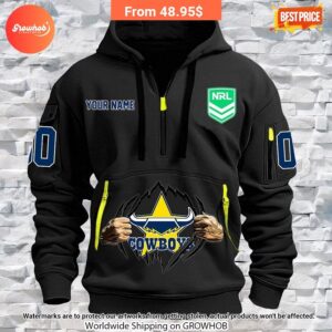 personalized queensland cowboys half zip heavy hoodie 4 658