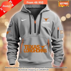 personalized texas longhorns half zip heavy hoodie 3 18