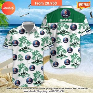 saab automobile hawaiian shirt and short 13