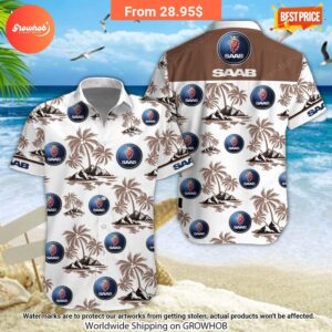 saab automobile hawaiian shirt and short 7