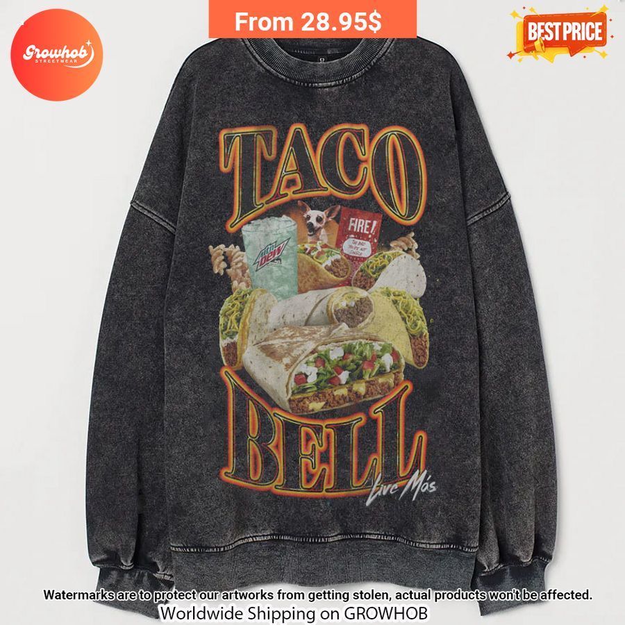 Taco Bell 90s Bootleg Vintage Acid Washed Shirt 2