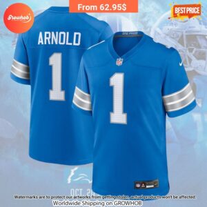 Terrion Arnold Detroit Lions Nike 2024 Draft First Round Pick Player Game Football Jersey 1