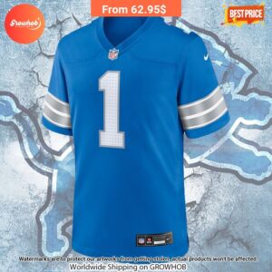 Terrion Arnold Detroit Lions Nike 2024 Draft First Round Pick Player Game Football Jersey 2