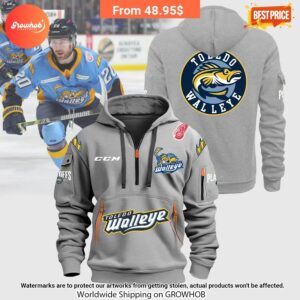 Toledo Walleye Half Zip Heavy Hoodie