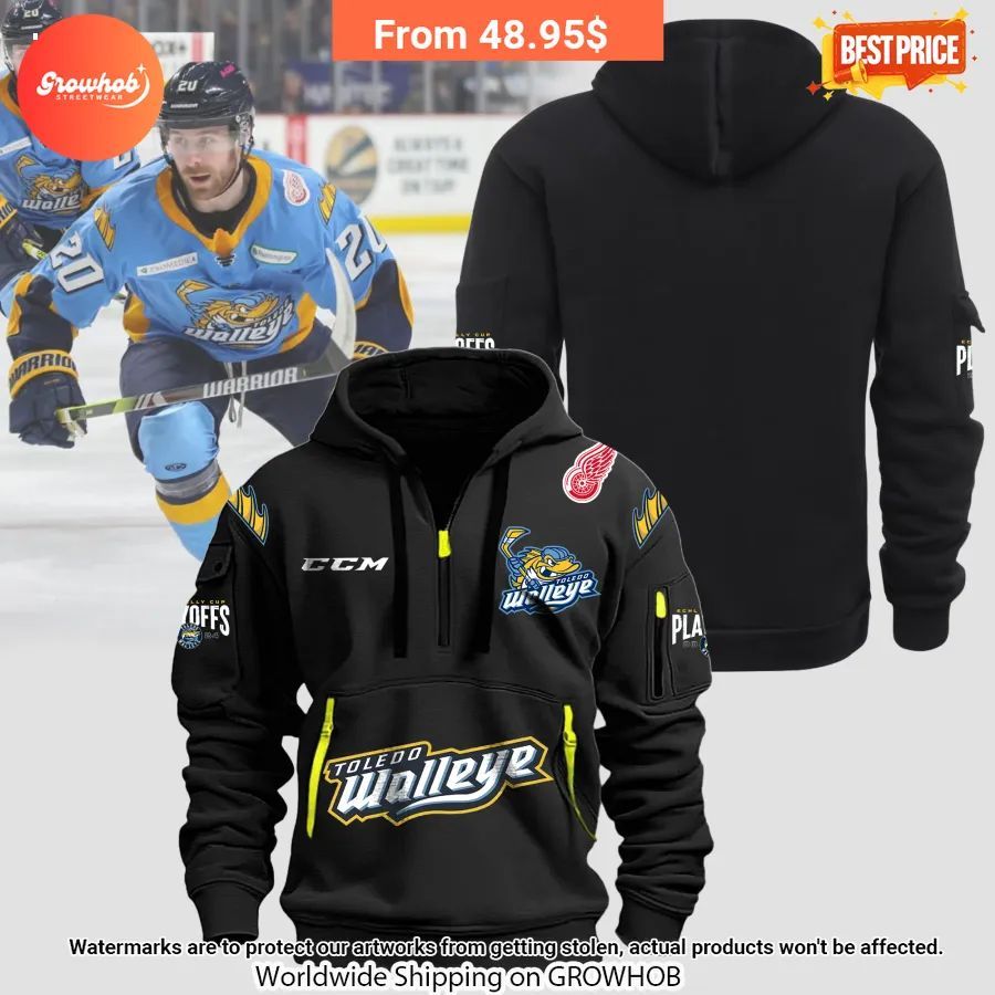 Toledo Walleye Half Zip Hoodie 1