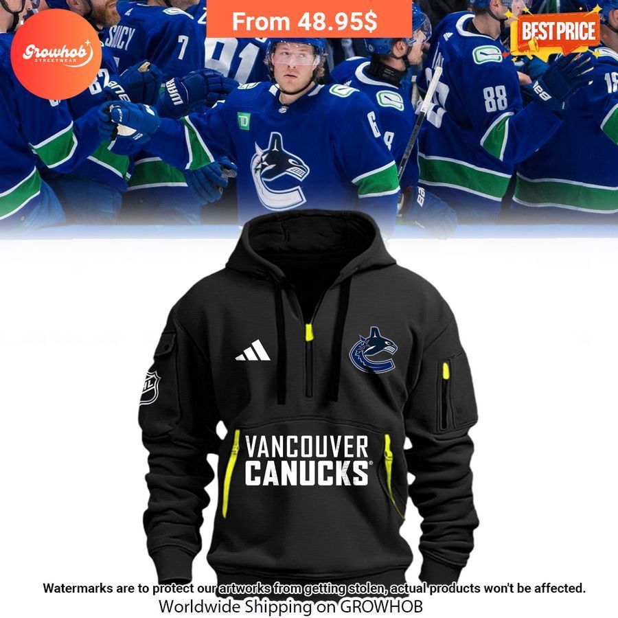 Vancouver Canucks Nhl Half Zip Hoodie 1