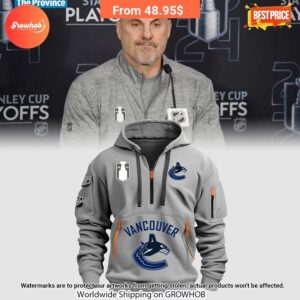 Vancouver Canucks Stanley Cup Playoffs 2024 Half Zip Hoodie